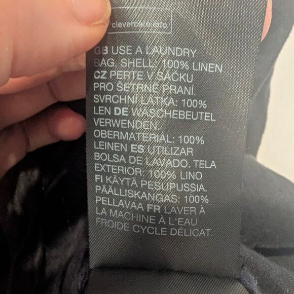 Stockholm Atelier & OTHER STORIES Linen Wrap Mini Dress Women Sz 0 Black Preppy - Picture 9 of 9